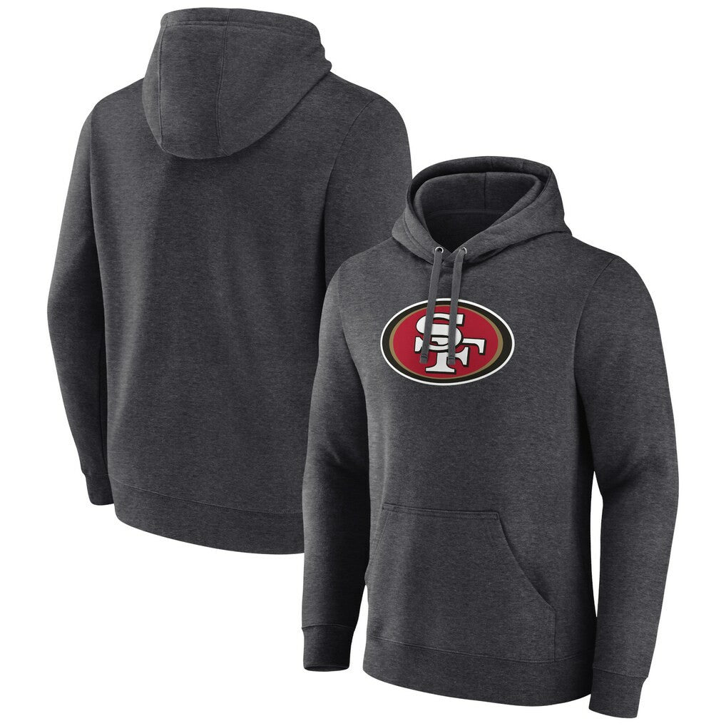 San Francisco 49ers Primary Team Logo Fitted Pullover Hoodie - Charcoal cheap