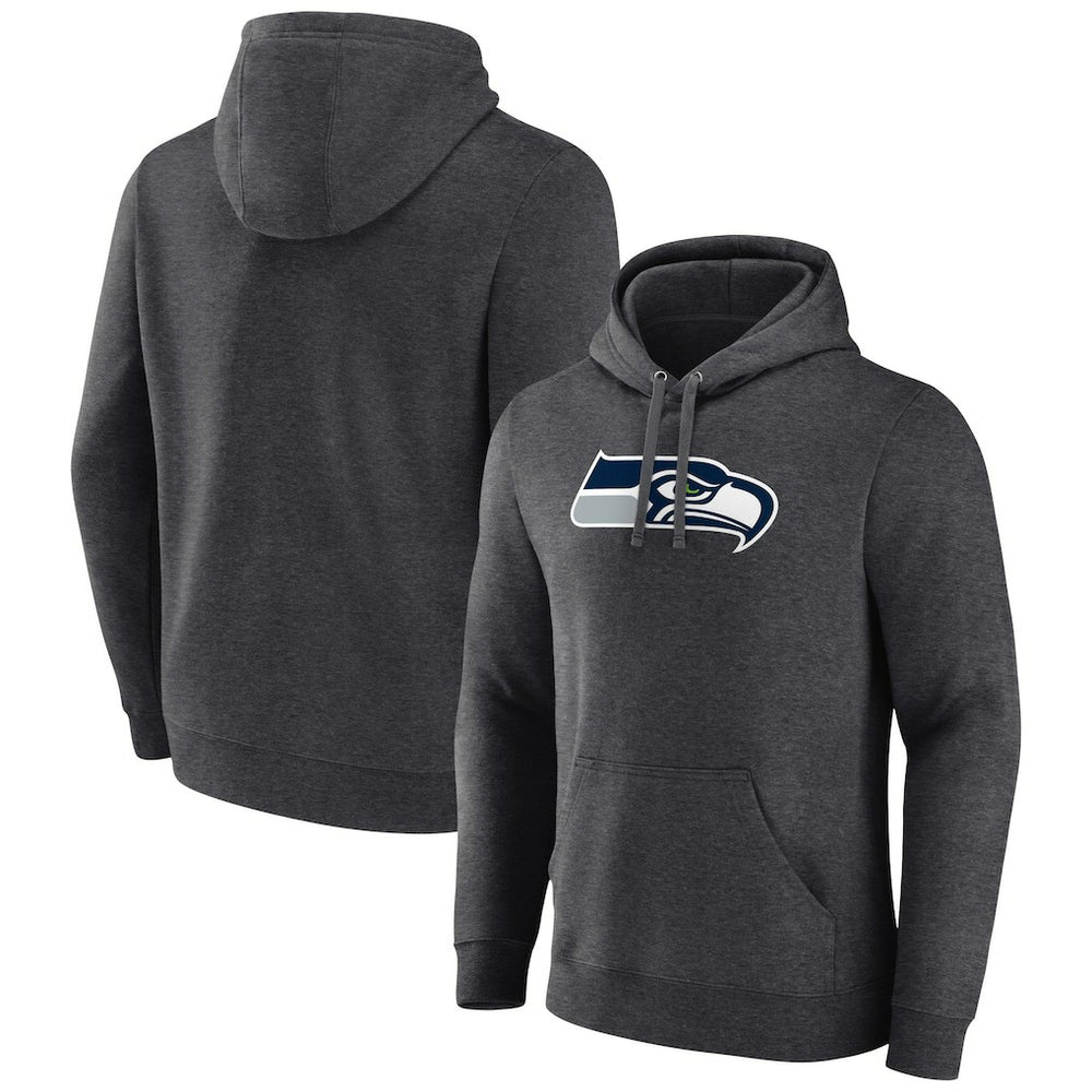 Seattle Seahawks Primary Team Logo Fitted Pullover Hoodie - Charcoal outlet