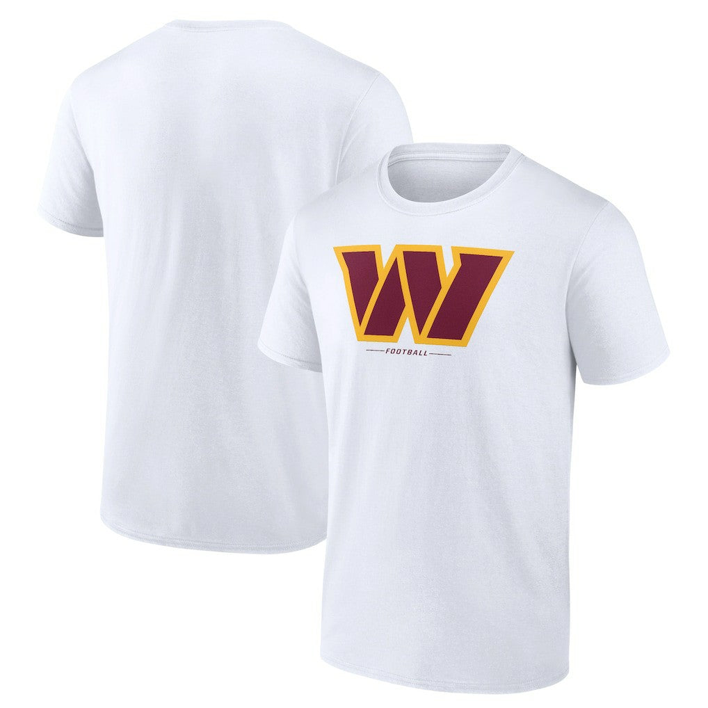 Washington Commanders Logo Team Lockup T-Shirt - White for sale