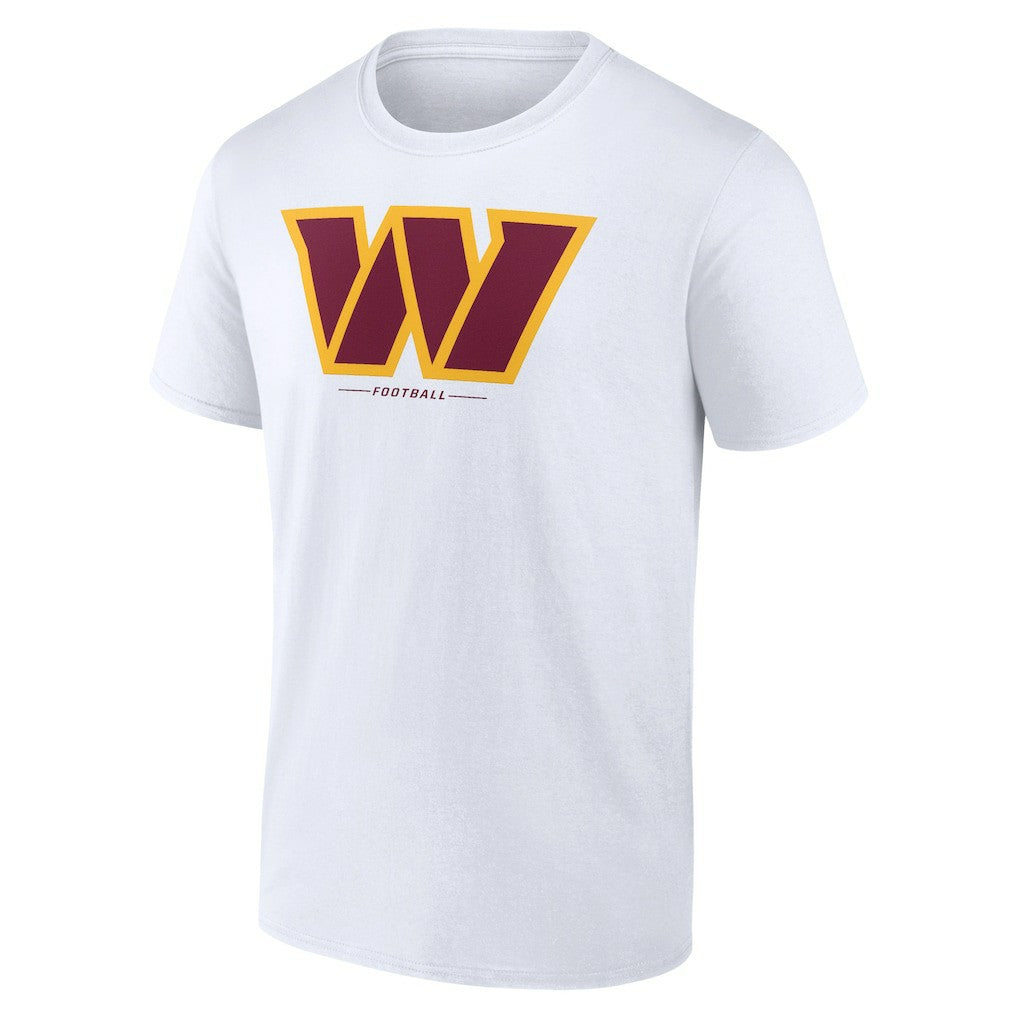 Washington Commanders Logo Team Lockup T-Shirt - White for sale