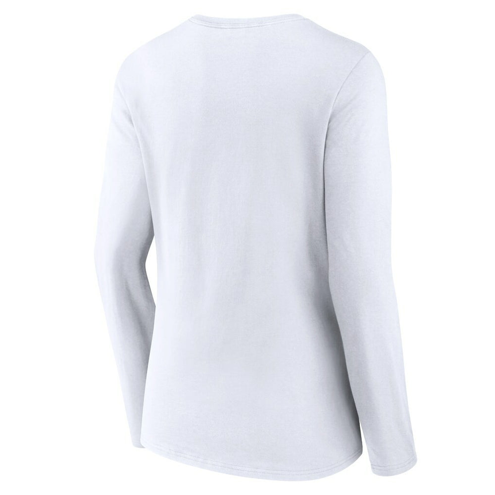 Kansas City Chiefs Women's Logo Team Lockup Long Sleeve V-Neck T-Shirt - White outlet
