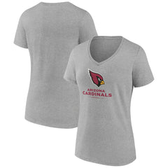Arizona Cardinals Women's Logo Team Lockup V-Neck T-Shirt - Gray online
