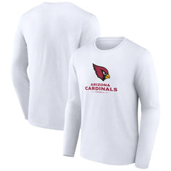 Arizona Cardinals Logo Team Lockup Long Sleeve T-Shirt - White outlet