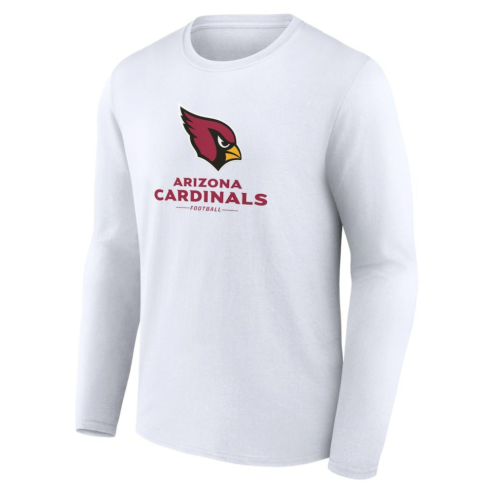 Arizona Cardinals Logo Team Lockup Long Sleeve T-Shirt - White outlet