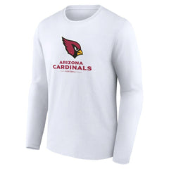 Arizona Cardinals Logo Team Lockup Long Sleeve T-Shirt - White outlet