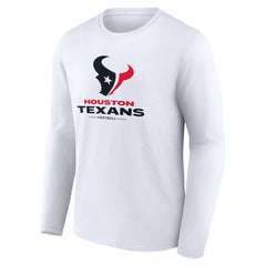 Houston Texans Logo Team Lockup Long Sleeve T-Shirt - White outlet