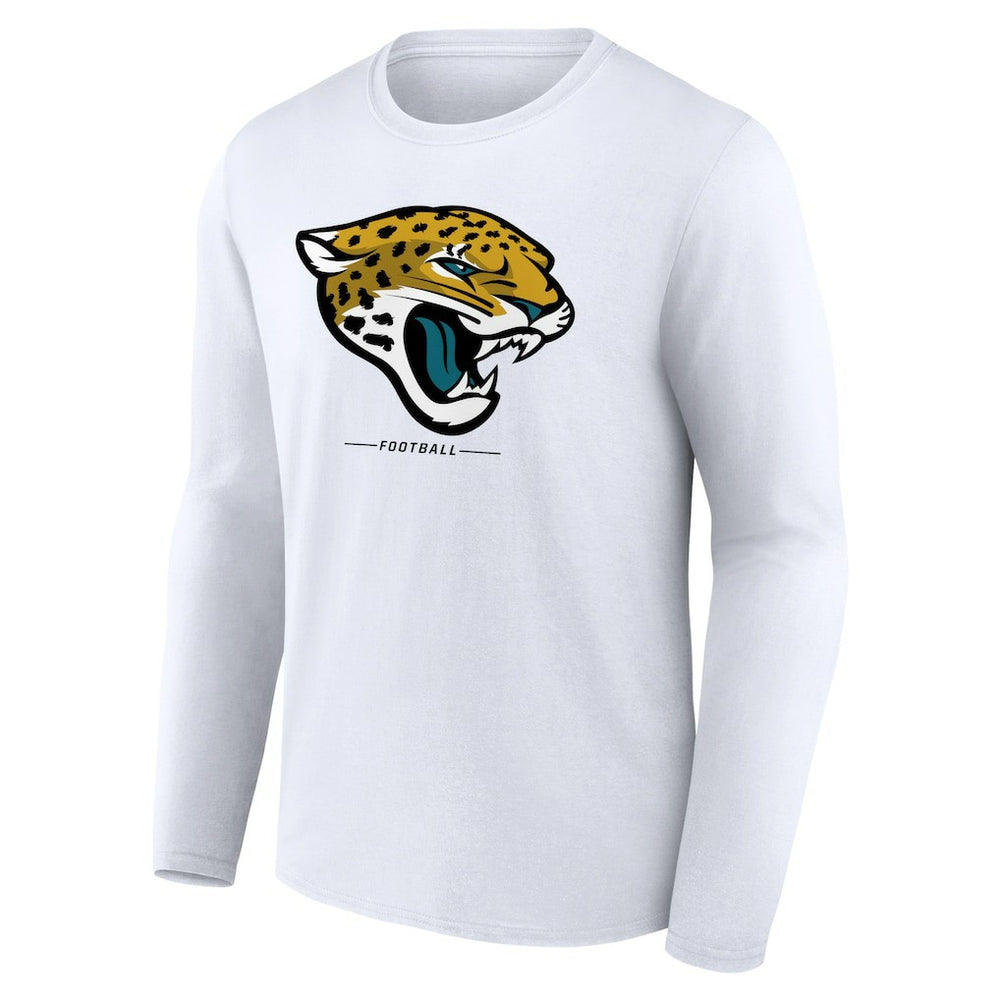 Jacksonville Jaguars Logo Team Lockup Long Sleeve T-Shirt - White discount