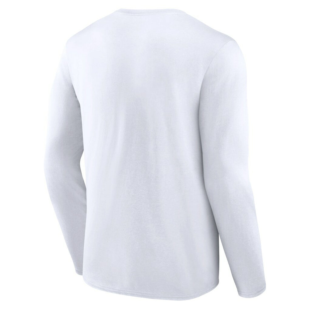 New Orleans Saints Logo Team Lockup Long Sleeve T-Shirt - White on sale