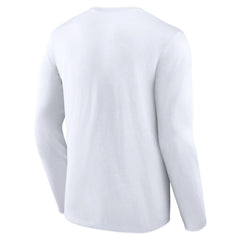 New Orleans Saints Logo Team Lockup Long Sleeve T-Shirt - White on sale
