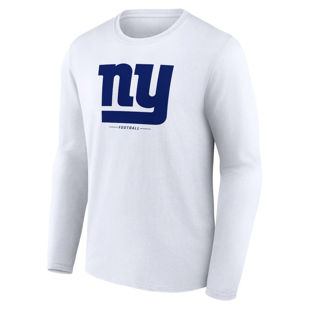 New York Giants Logo Team Lockup Long Sleeve T-Shirt - White cheap