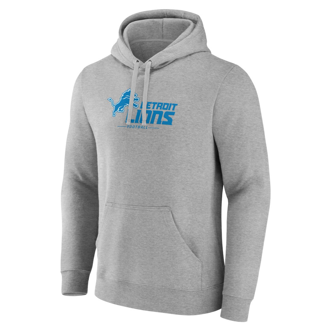 Detroit Lions Primary Logo Team Lockup Fitted Pullover Hoodie - Gray for sale