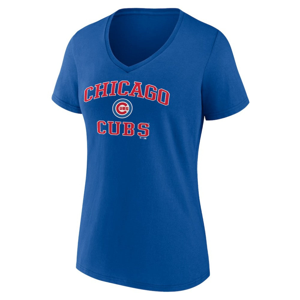 Chicago Cubs Women's Heart and Soul V-Neck T-Shirt - Royal