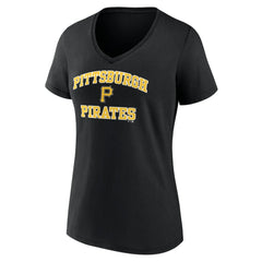 Pittsburgh Pirates Women's Heart and Soul V-Neck T-Shirt - Black
