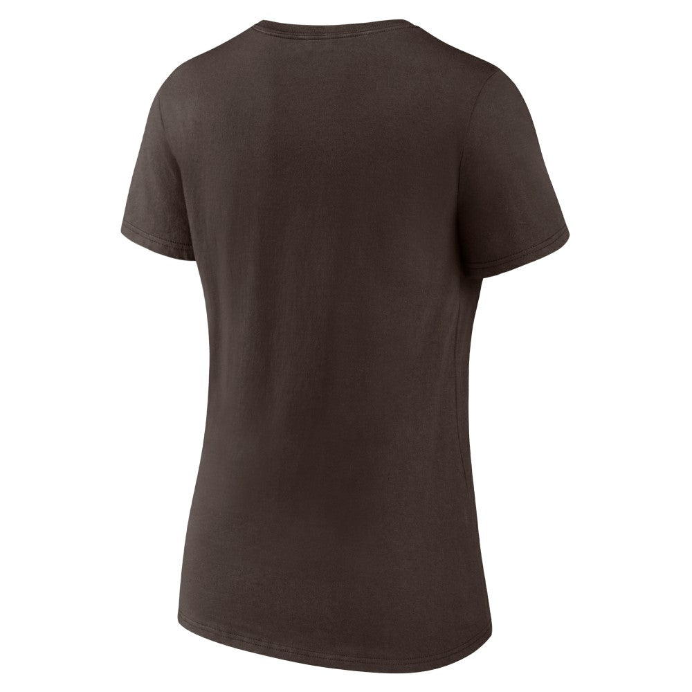 San Diego Padres Women's Heart and Soul V-Neck T-Shirt - Brown