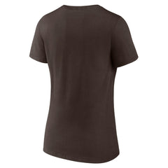 San Diego Padres Women's Heart and Soul V-Neck T-Shirt - Brown