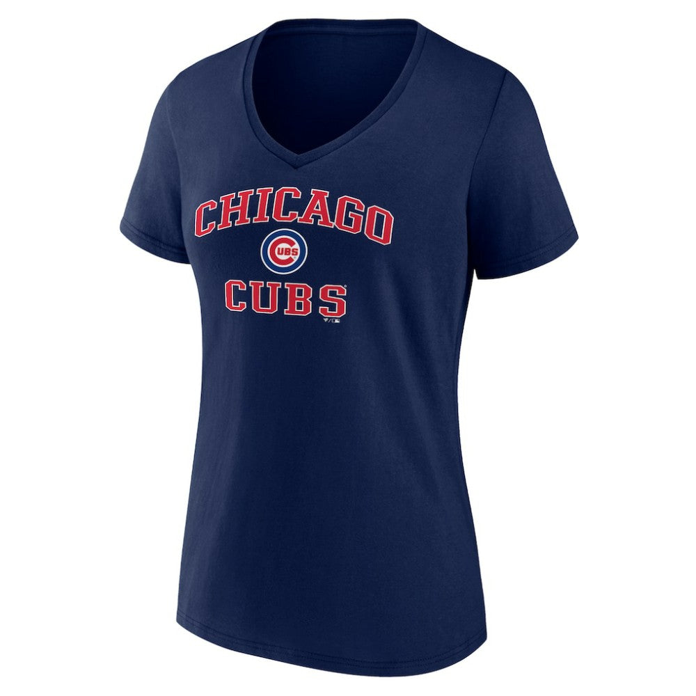Chicago Cubs Women's Heart and Soul V-Neck T-Shirt - Navy