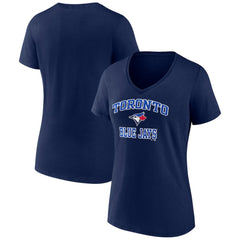 Toronto Blue Jays Women's Heart and Soul V-Neck T-Shirt - Navy