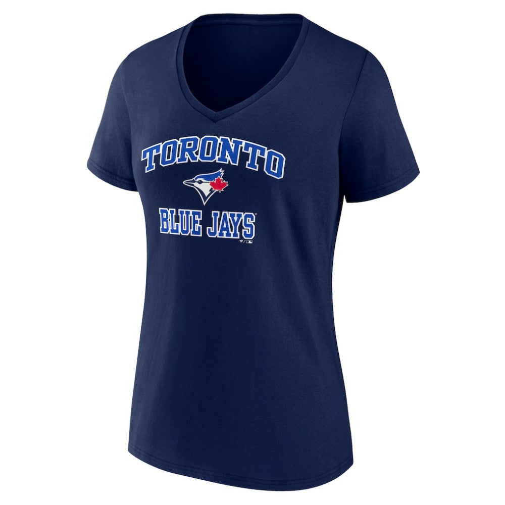 Toronto Blue Jays Women's Heart and Soul V-Neck T-Shirt - Navy