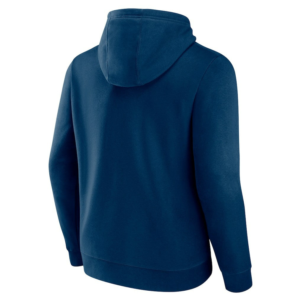 Chicago Bears Logo Team Lockup Fitted Pullover Hoodie - Navy online