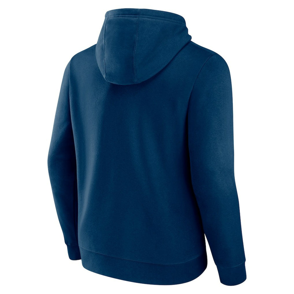Chicago Bears Logo Team Lockup Fitted Pullover Hoodie - Navy online