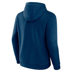 Chicago Bears Logo Team Lockup Fitted Pullover Hoodie - Navy online