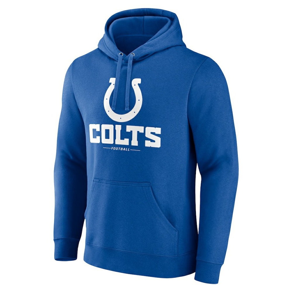 Indianapolis Colts Logo Team Lockup Fitted Pullover Hoodie - Royal discount