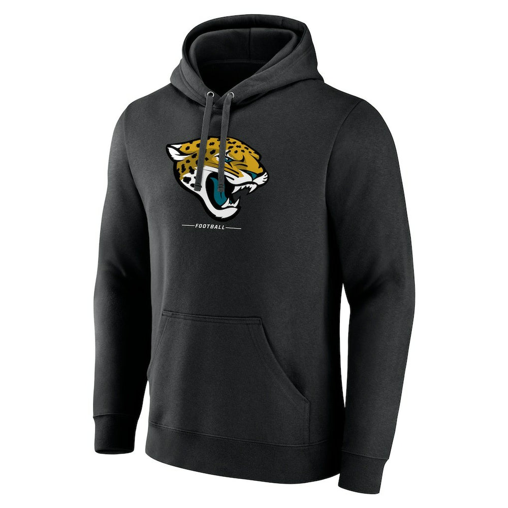 Jacksonville Jaguars Logo Team Lockup Fitted Pullover Hoodie - Black cheap
