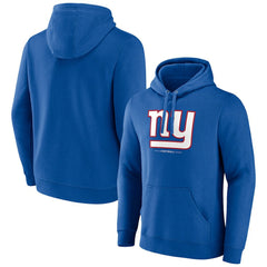 New York Giants Logo Team Lockup Fitted Pullover Hoodie - Royal on sale