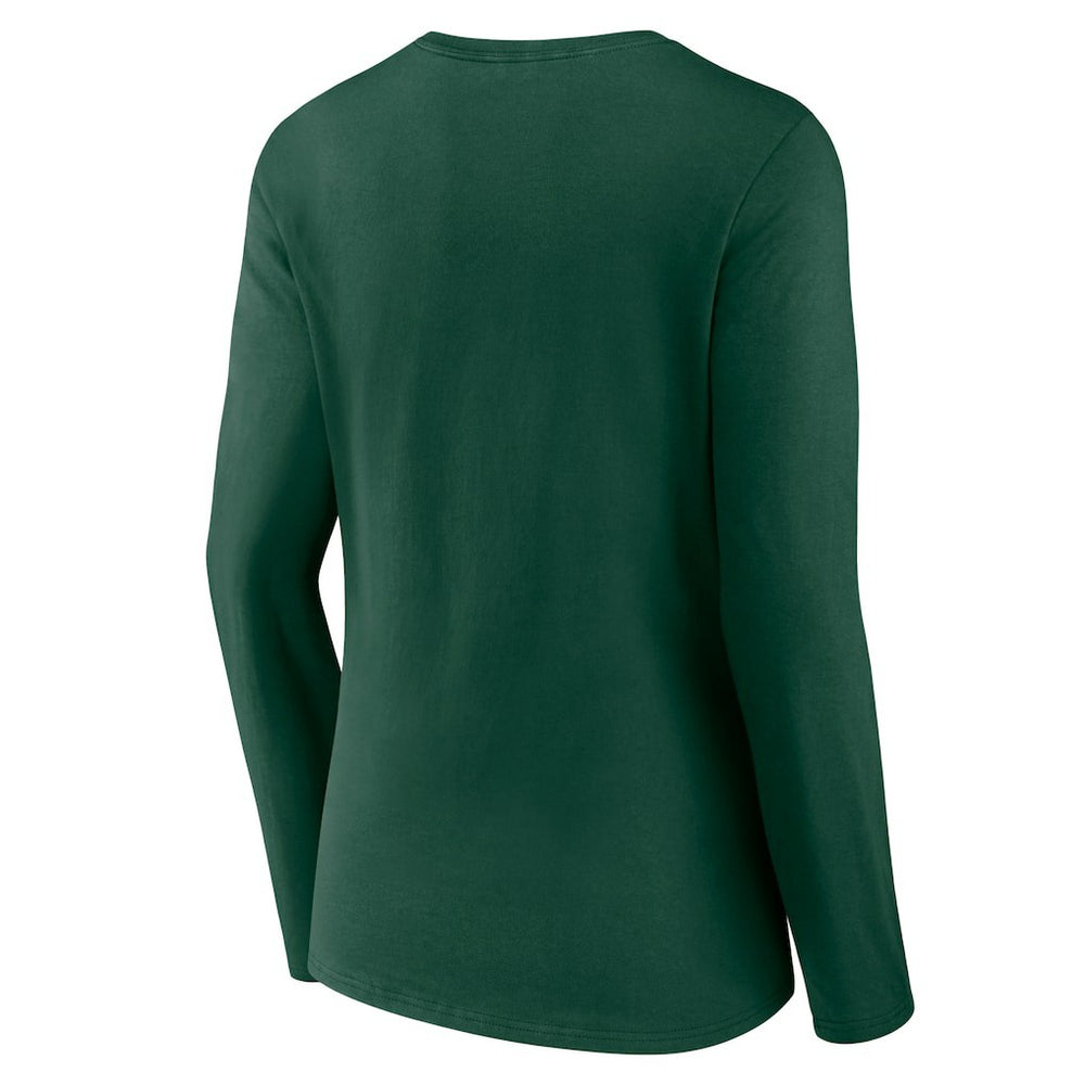 Green Bay Packers Women's Logo Team Lockup Long Sleeve V-Neck T-Shirt - Green online