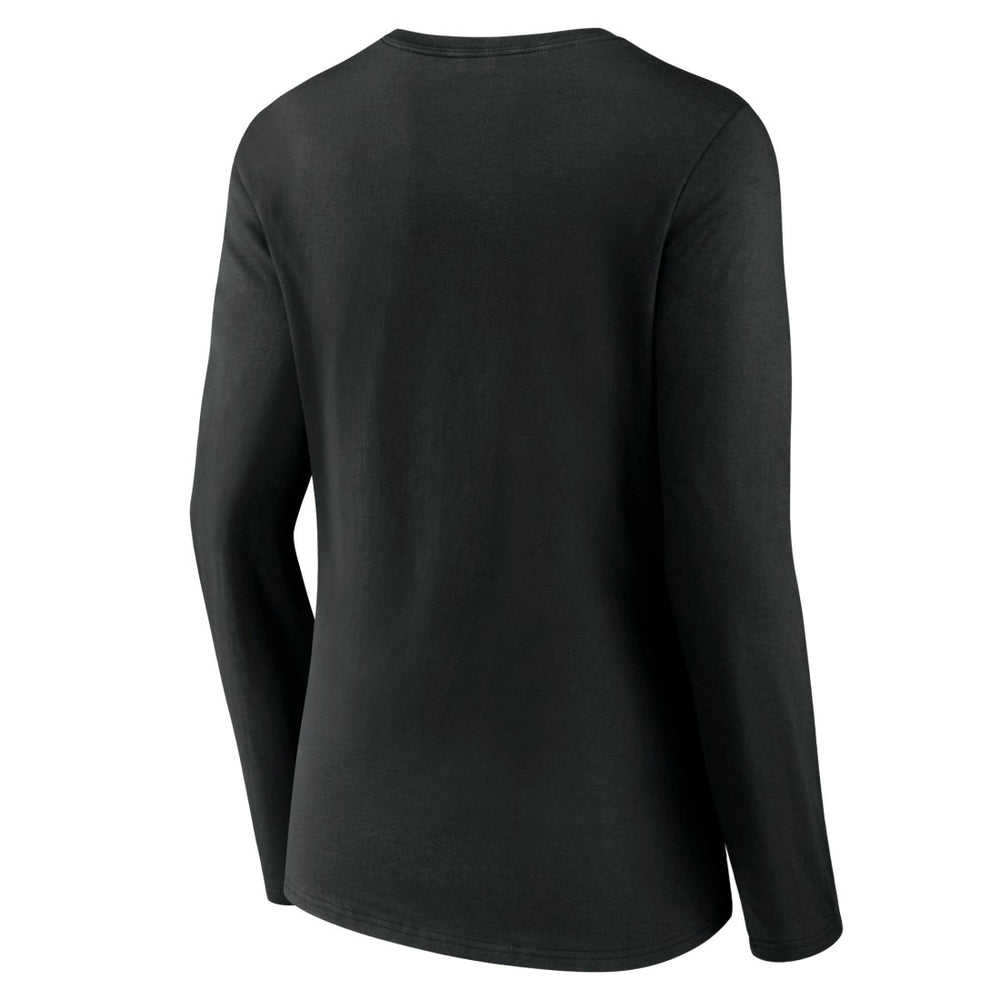 Jacksonville Jaguars Women's Logo Team Lockup Long Sleeve V-Neck T-Shirt - Black outlet