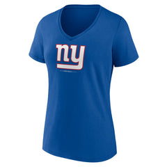New York Giants Women's Logo Team Lockup V-Neck T-Shirt - Royal sale