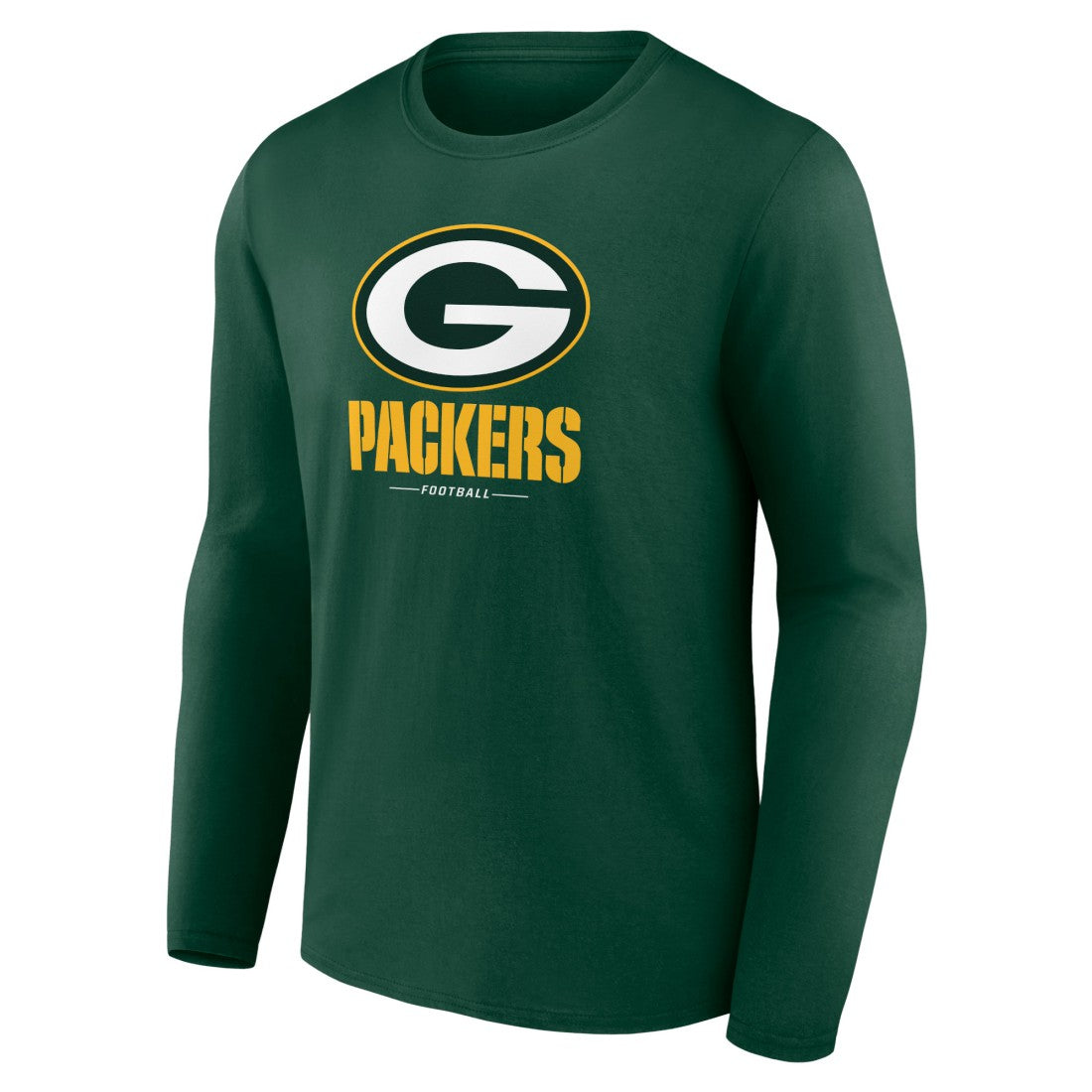 Green Bay Packers Logo Team Lockup Long Sleeve T-Shirt - Green sale