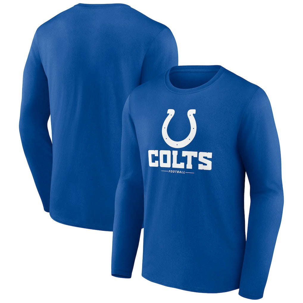 Indianapolis Colts Logo Team Lockup Long Sleeve T-Shirt - Royal sale