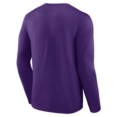 Minnesota Vikings Logo Team Lockup Long Sleeve T-Shirt - Purple cheap