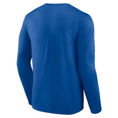 New York Giants Logo Team Lockup Long Sleeve T-Shirt - Royal cheap