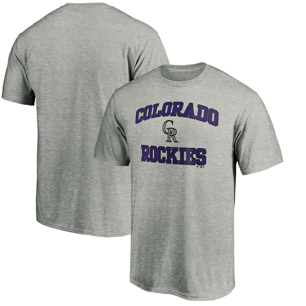 Colorado Rockies Heart & Soul T-Shirt - Heather Gray