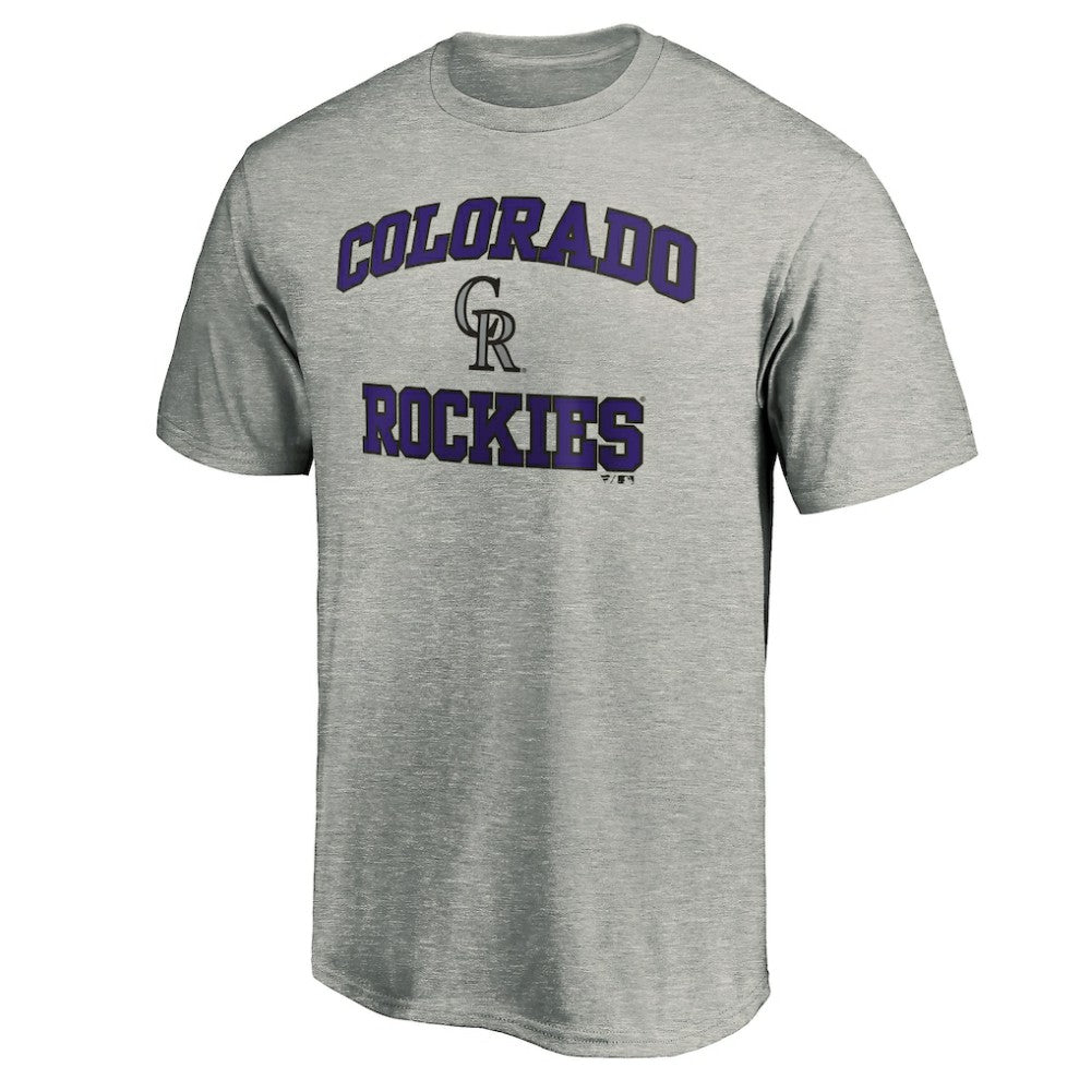 Colorado Rockies Heart & Soul T-Shirt - Heather Gray