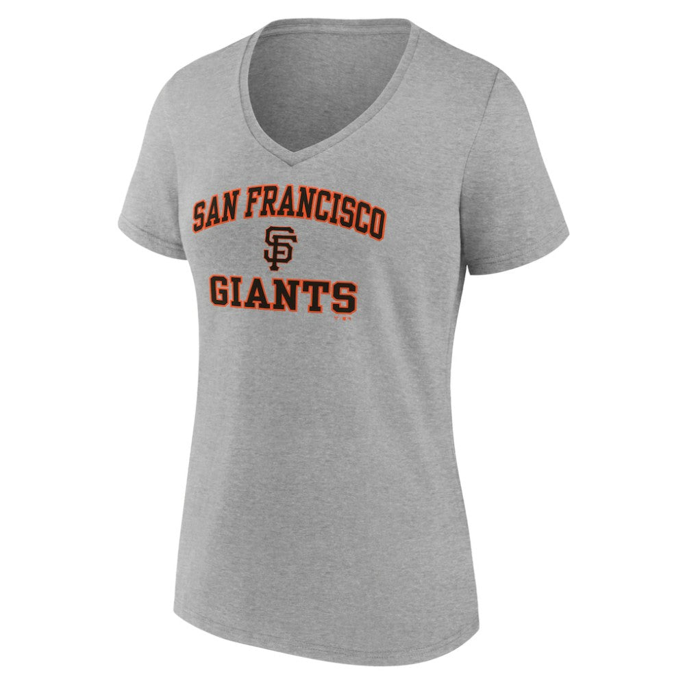 San Francisco Giants Women's Heart and Soul V-Neck T-Shirt - Gray