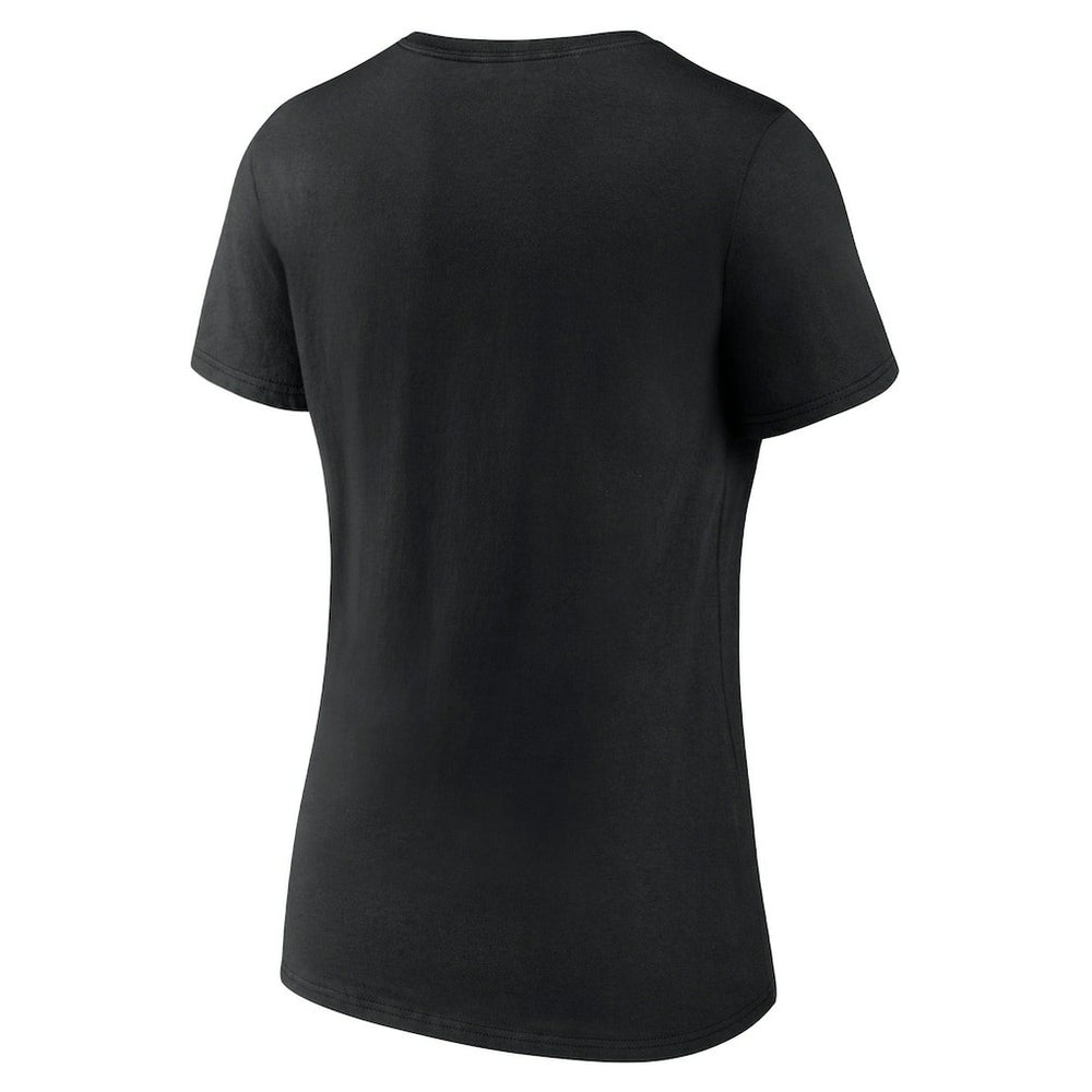 Pittsburgh Steelers Women's Logo Team Lockup V-Neck T-Shirt - Black outlet