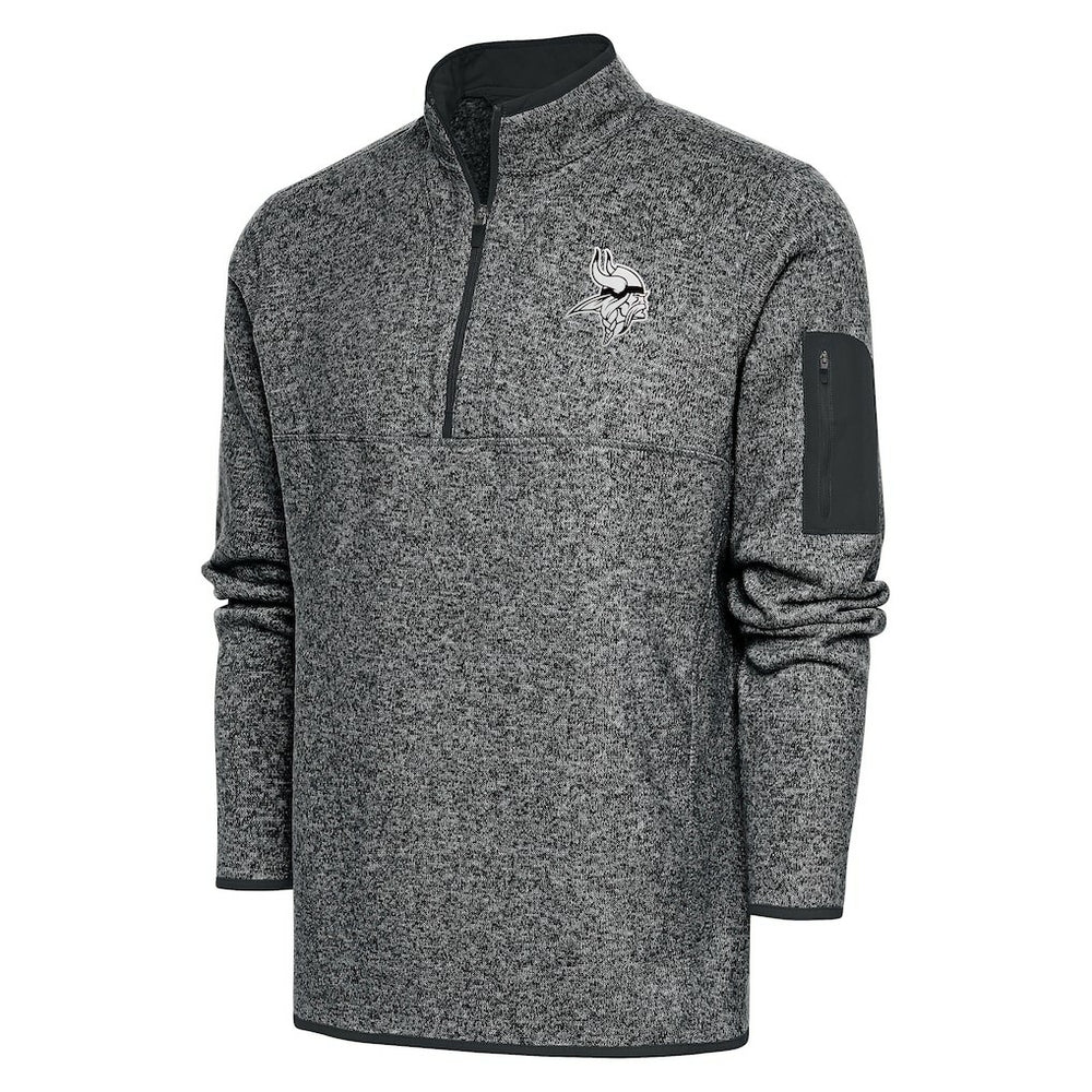 Minnesota Vikings Antigua Metallic Logo Fortune Quarter-Zip Jacket - Heather Charcoal online