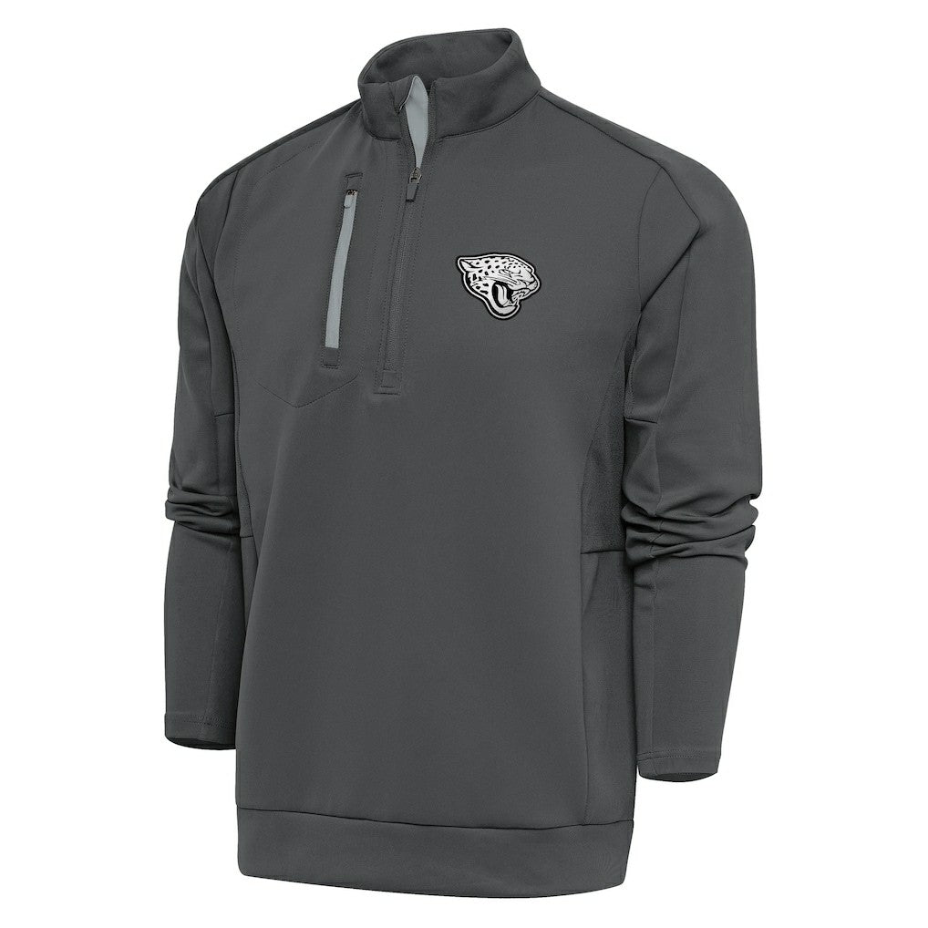 Jacksonville Jaguars Antigua Metallic Logo Generation Quarter-Zip Pullover Top - Charcoal online