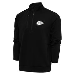 Kansas City Chiefs Antigua Metallic Logo Generation Quarter-Zip Pullover Top - Black discount