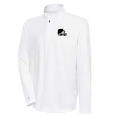Cleveland Browns Antigua Metallic Logo Tribute Quarter-Zip Top - White outlet