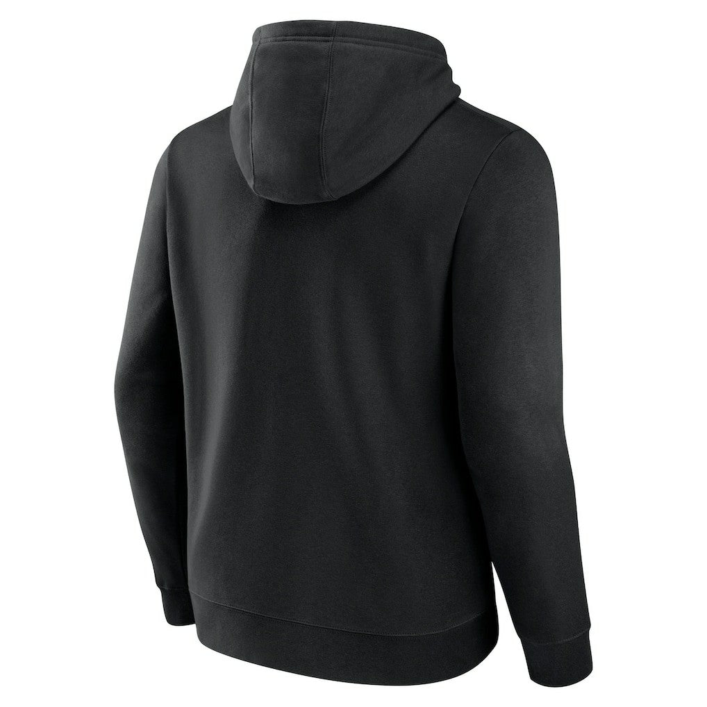 Kansas City Chiefs Logo Team Lockup Fitted Pullover Hoodie - Black discount