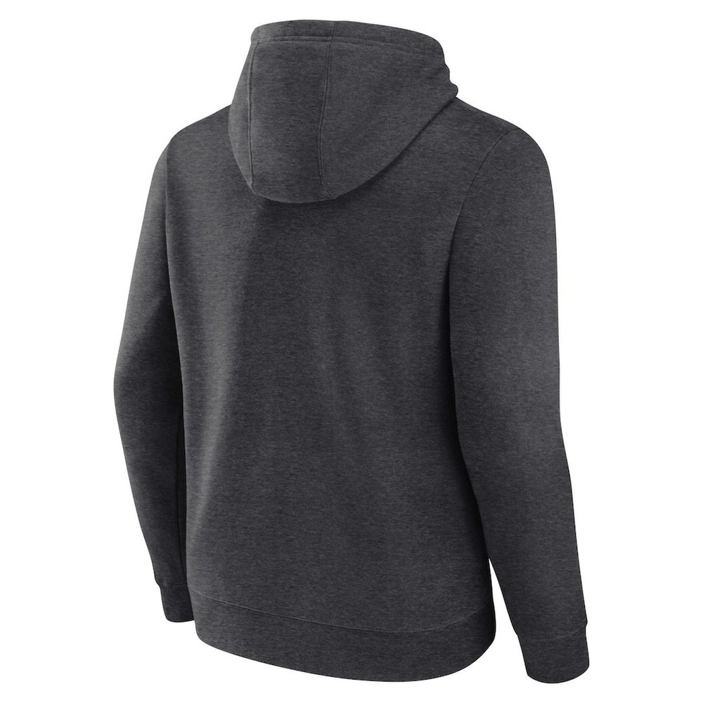 Kansas City Chiefs Logo Team Lockup Fitted Pullover Hoodie - Charcoal cheap