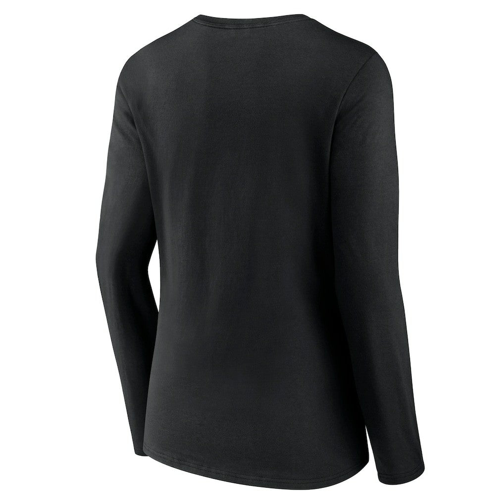 Arizona Cardinals Women's Logo Team Lockup Long Sleeve V-Neck T-Shirt - Black on sale