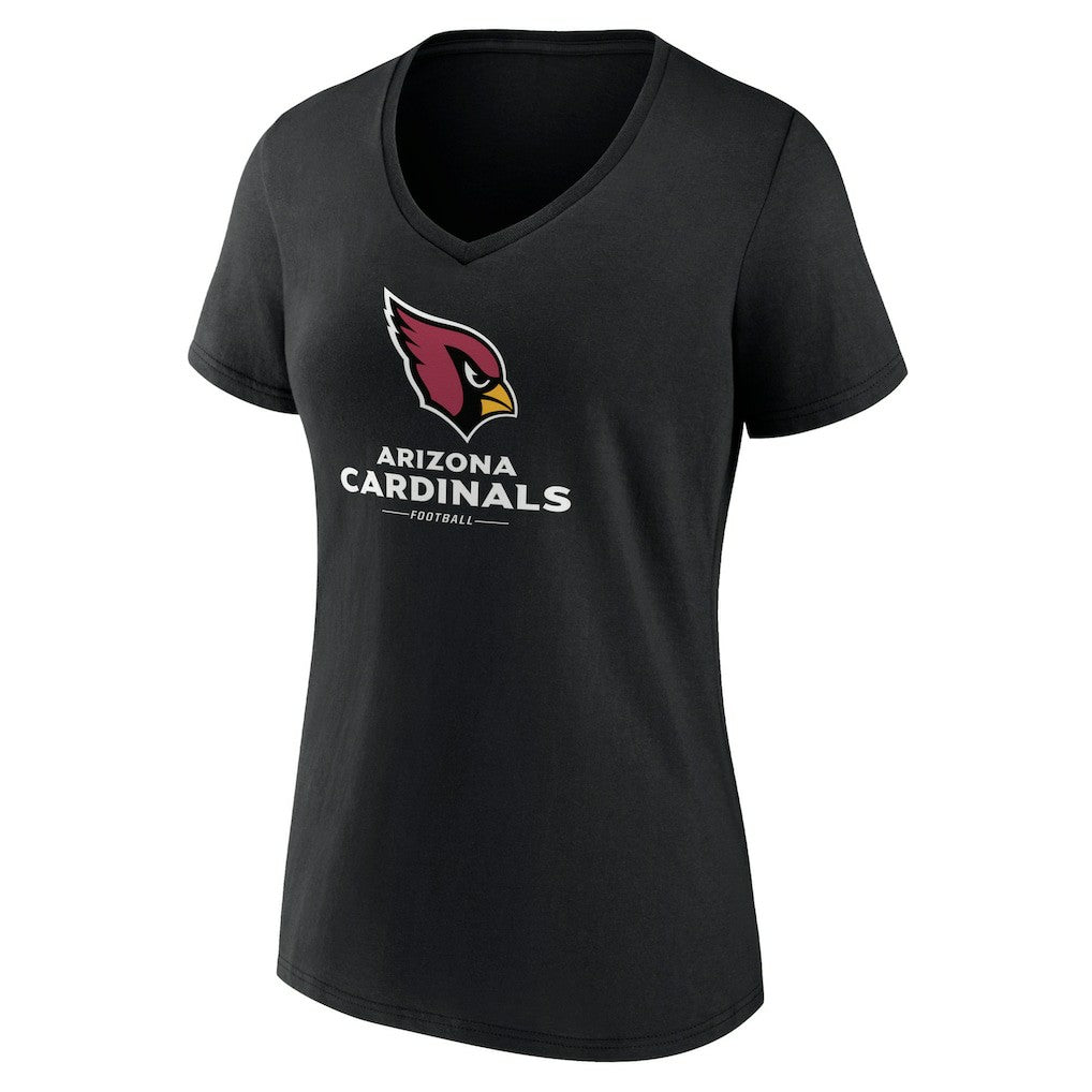 Arizona Cardinals Women's Logo Team Lockup V-Neck T-Shirt - Black online
