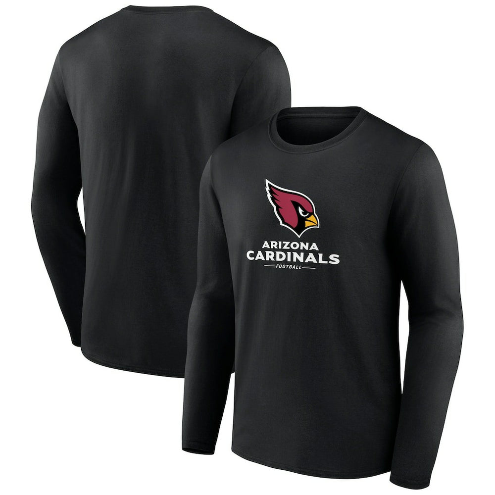 Arizona Cardinals Logo Team Lockup Long Sleeve T-Shirt - Black sale
