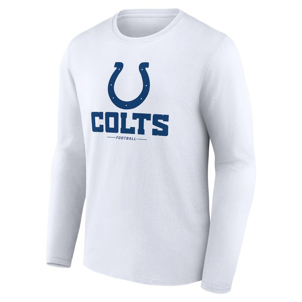 Indianapolis Colts Logo Team Lockup Long Sleeve T-Shirt - White outlet