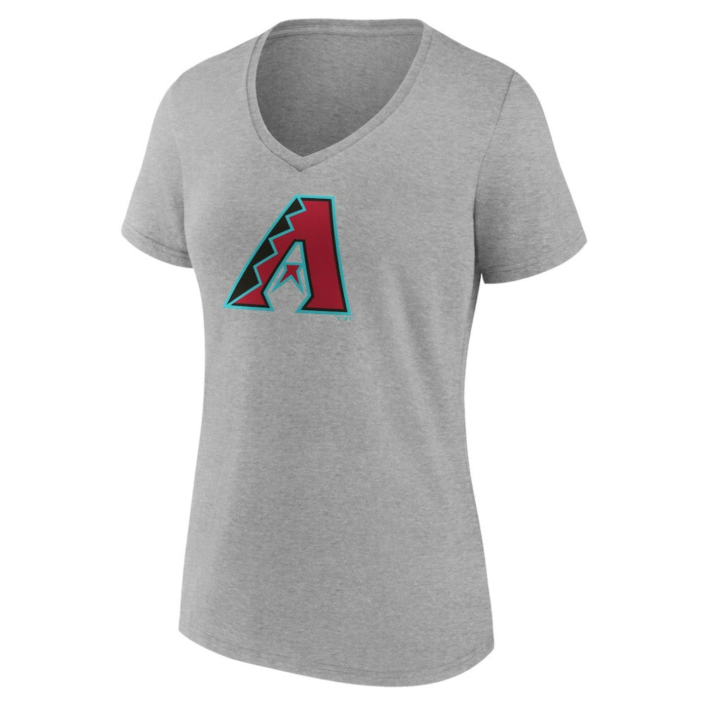 Arizona Diamondbacks Women's Official Logo V-Neck T-Shirt - Gray